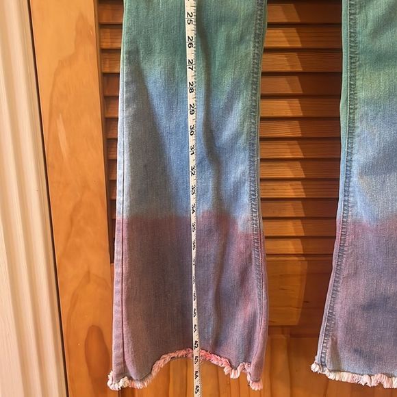 Bling Agogo Tye Died Wide Bottom Jeans, Size S/M - Picture 10 of 12
